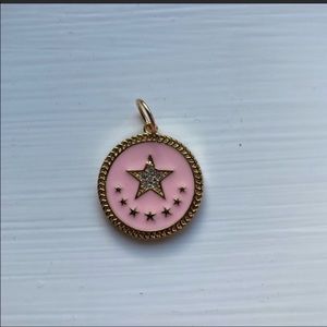 NWOT Pink Enamel Star Pendant